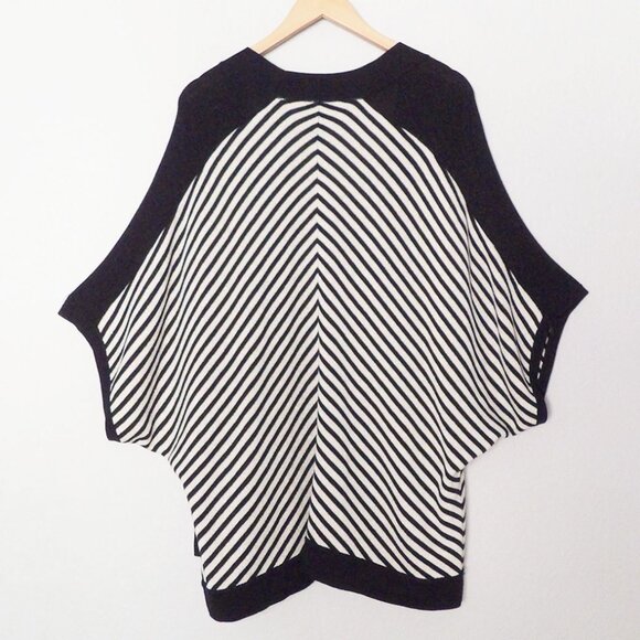 Chico's Travelers Collection Striped Cardigan Sweater Dolman Kimono Open Front L - Picture 6 of 16